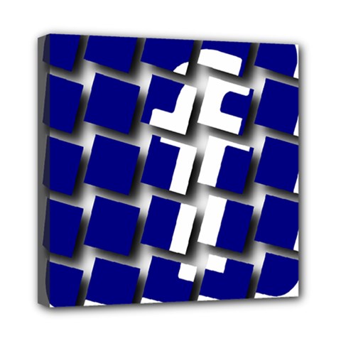 Facebook Social Media Network Blue Mini Canvas 8  X 8  by Celenk