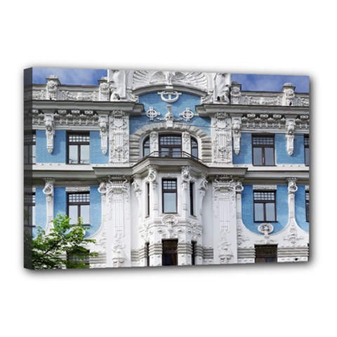 Squad Latvia Architecture Canvas 18  X 12  by Celenk