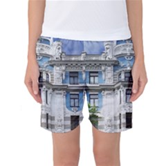 Squad Latvia Architecture Women s Basketball Shorts by Celenk