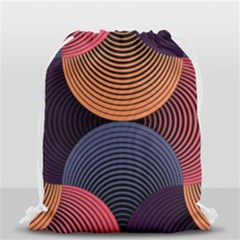 Geometric Swirls Drawstring Bag (small) by Celenk