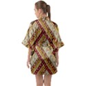 Ethnic Pattern Styles Art Backgrounds Vector Quarter Sleeve Kimono Robe View2