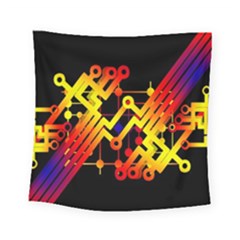 Board Conductors Circuits Square Tapestry (small) by Celenk