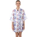 Anchors Nautical Backdrop Sea Nautical Quarter Sleeve Kimono Robe View1