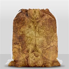 Map Of The World Old Historically Drawstring Bag (small) by Celenk