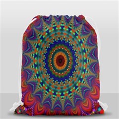 Kaleidoscope Mandala Pattern Drawstring Bag (small) by Celenk