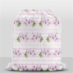Floral Pattern Drawstring Bag (small) by SuperPatterns