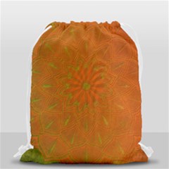 Background Paper Vintage Orange Drawstring Bag (small) by Celenk