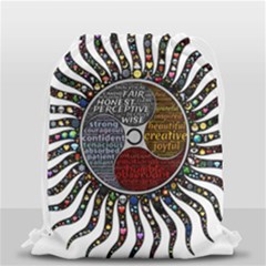 Whole Complete Human Qualities Drawstring Bag (small) by Celenk
