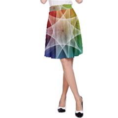 Abstract Star Pattern Structure A-line Skirt by Celenk