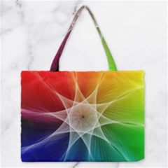 Abstract Star Pattern Structure Zipper Medium Tote Bag by Celenk