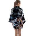Abstract Flow River Black Long Sleeve Kimono Robe View2