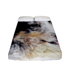 Dog Shetland Pet Art Abstract Fitted Sheet (full/ Double Size) by Celenk