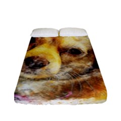 Dog Animal Art Abstract Watercolor Fitted Sheet (full/ Double Size) by Celenk