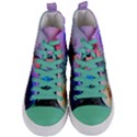 Lizard Reptile Art Abstract Animal Women s Mid-Top Canvas Sneakers View1