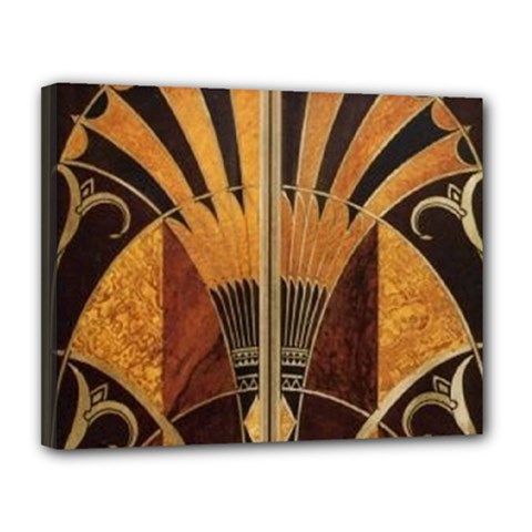 Art Deco Gold Canvas 14  X 11  by NouveauDesign