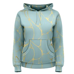 Mint,gold,marble,pattern Women s Pullover Hoodie by NouveauDesign