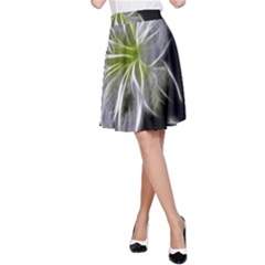 White Lily Flower Nature Beauty A-line Skirt by Celenk
