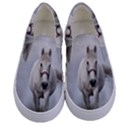 Horse Mammal White Horse Animal Kids  Canvas Slip Ons View1