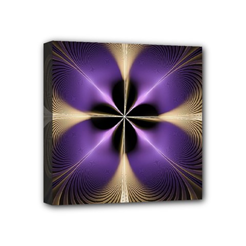 Fractal Glow Flowing Fantasy Mini Canvas 4  X 4  by Celenk