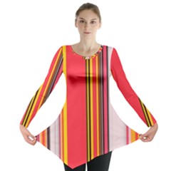 Abstract Background Pattern Textile Long Sleeve Tunic  by Celenk