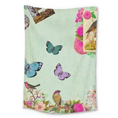 Whimsical Shabby Chic Collage Large Tapestry by NouveauDesign