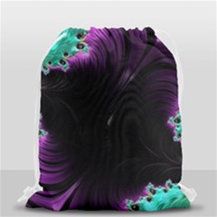 Fractals Spirals Black Colorful Drawstring Bag (small) by Celenk