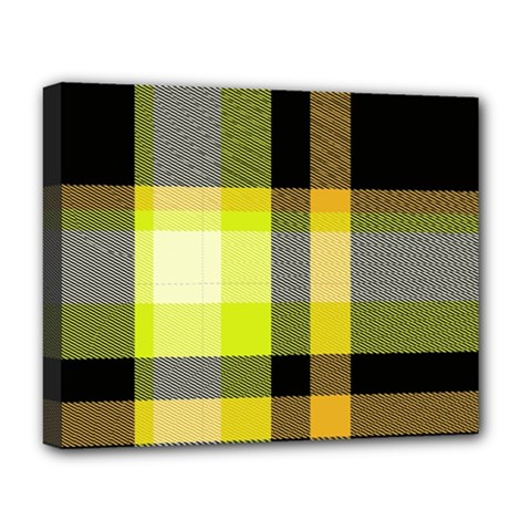 Tartan Abstract Background Pattern Textile 5 Deluxe Canvas 20  X 16   by Celenk
