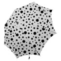 Black On White Polka Dot Pattern Hook Handle Umbrellas (Small) View2