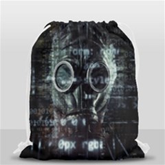 Gas Mask Contamination Contaminated Drawstring Bag (small) by Celenk