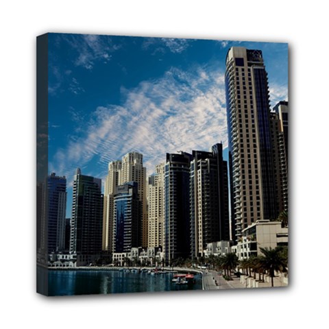 Skyscraper City Architecture Urban Mini Canvas 8  X 8  by Celenk