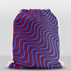 Wave Pattern Background Curves Drawstring Bag (small) by Celenk