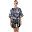 Castle Building Architecture Quarter Sleeve Kimono Robe View1