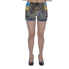 Abbey Ruin Architecture Medieval Skinny Shorts by Celenk