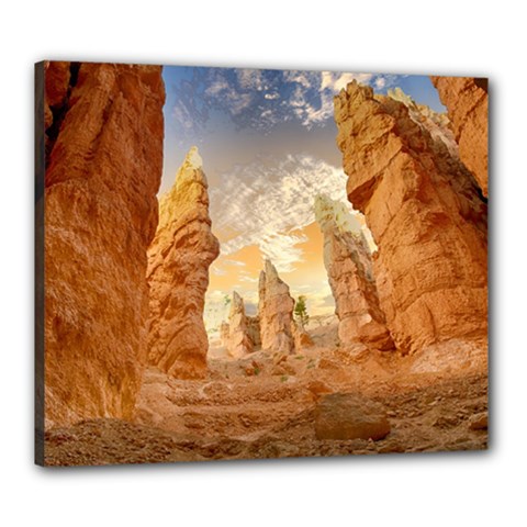 Canyon Desert Landscape Scenic Canvas 24  X 20  by Celenk