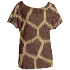Background Texture Giraffe Women s Oversized Tee by Celenk