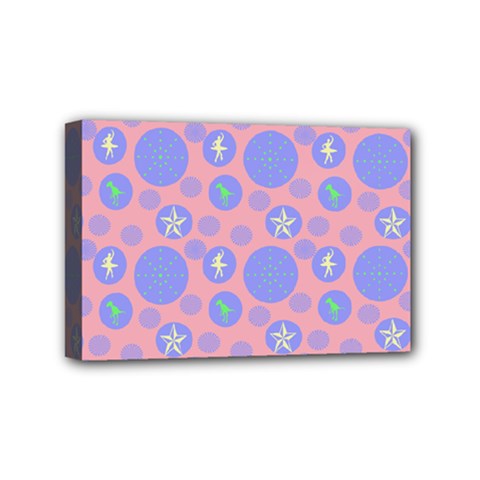 Pink Retro Dots Mini Canvas 6  X 4  by snowwhitegirl