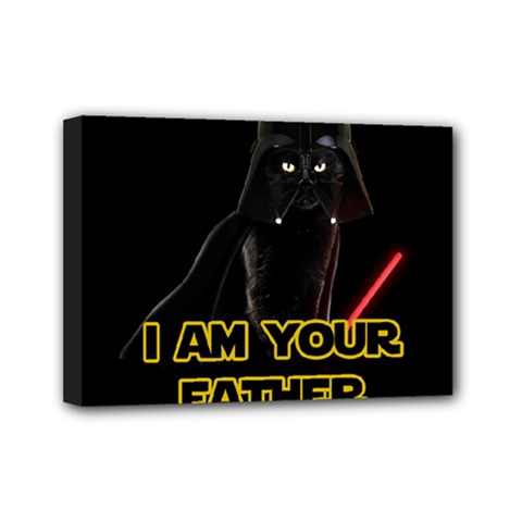Darth Vader Cat Mini Canvas 7  X 5  by Valentinaart