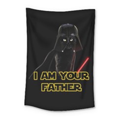 Darth Vader Cat Small Tapestry by Valentinaart