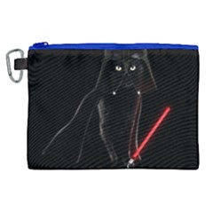 Darth Vader Cat Canvas Cosmetic Bag (xl) by Valentinaart