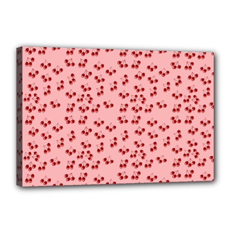 Rose Cherries Canvas 18  X 12  by snowwhitegirl