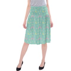 Music Stars Seafoam Midi Beach Skirt by snowwhitegirl