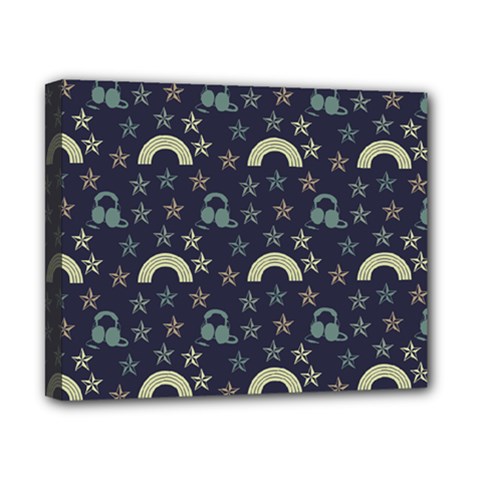Music Stars Dark Teal Canvas 10  X 8  by snowwhitegirl