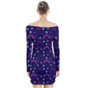 Music Stars Navy Long Sleeve Off Shoulder Dress View2