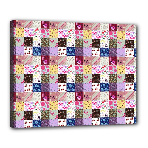 Quilt Of My Patterns Small Canvas 20  X 16  by snowwhitegirl