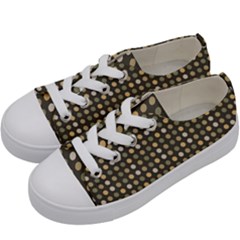 Grey Beige Eggs On Dark Grey Kids  Low Top Canvas Sneakers by snowwhitegirl