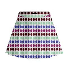 Multi White Dots Mini Flare Skirt by snowwhitegirl