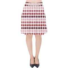 Reddish Dots Velvet High Waist Skirt by snowwhitegirl