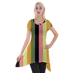 Afternoon Short Sleeve Side Drop Tunic by snowwhitegirl