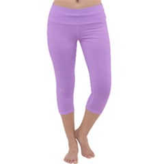 Purple Whim Capri Yoga Leggings by snowwhitegirl