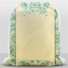 Art Nouveau Green Drawstring Bag (large) by NouveauDesign